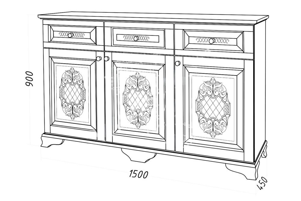 Комод Глория 3