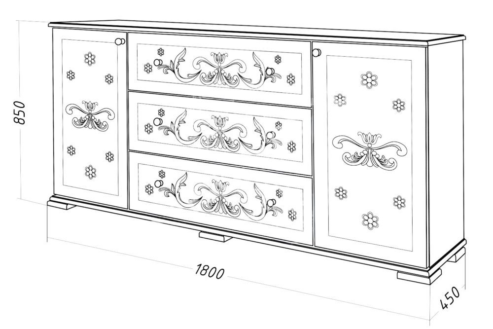 Комод Марта семейный 2