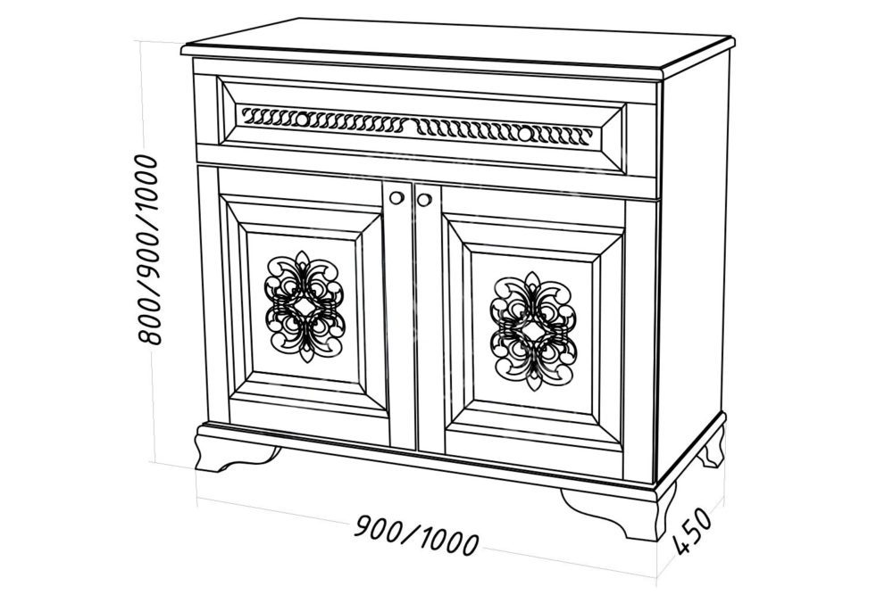 Комод Мираж резной 1