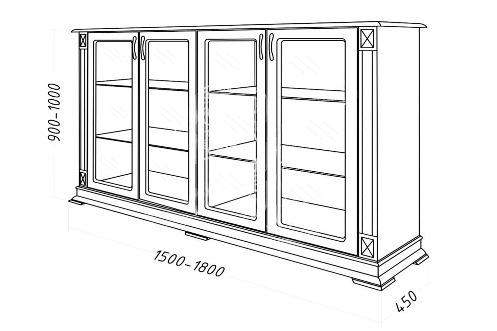 Комод Верди книжный 1