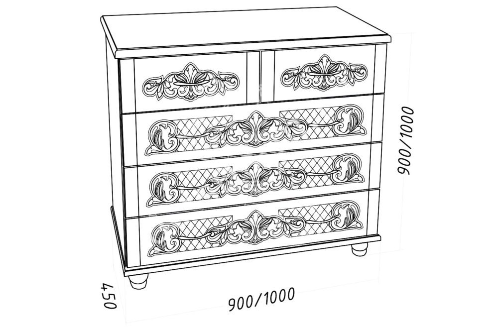 Комод с резьбой 1