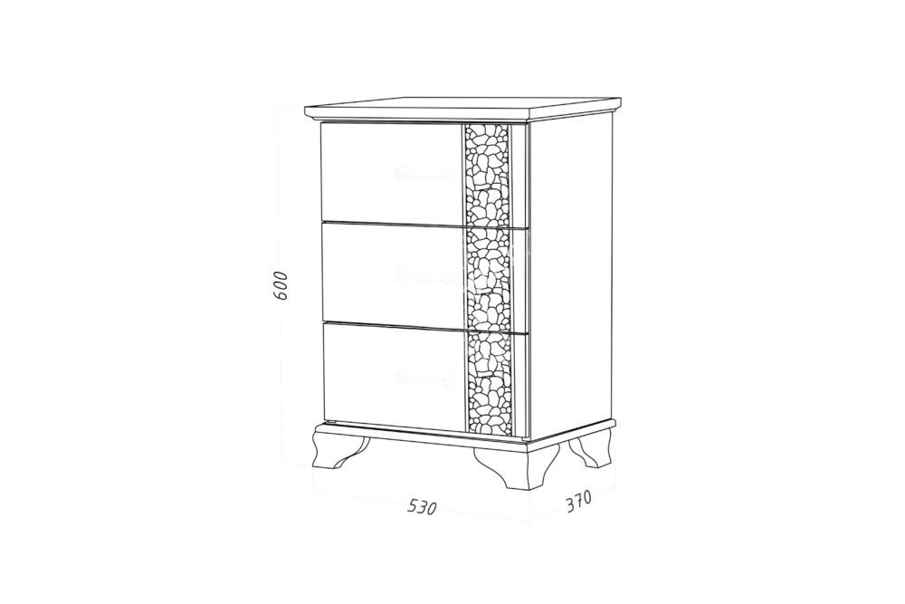 Тумба Лаура 3 ящика 1