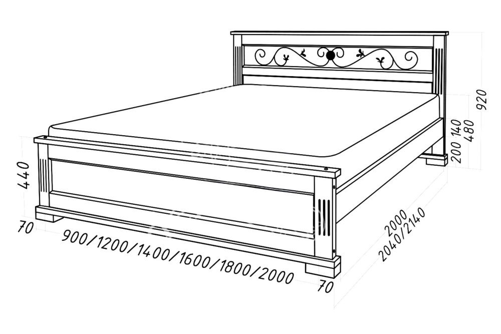 Кровать Лира ковка тахта