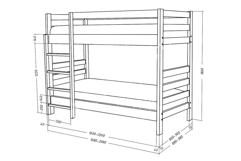 Кровать Кадет двухярусная